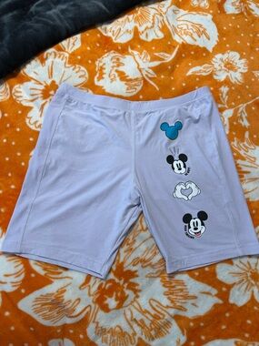 Disney Lilac Mickey Graphic Biker Shorts